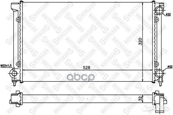 10-25003-SX радиатор системы охлаждения VW Pas