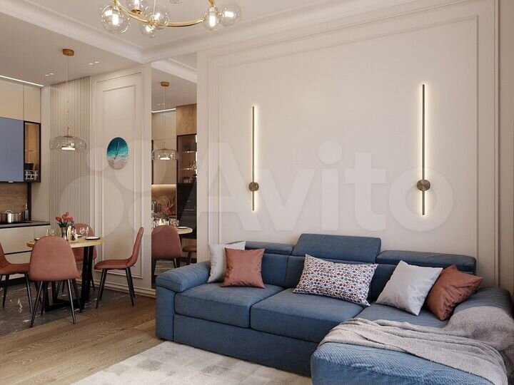 1-к. квартира, 51,3 м², 6/6 эт.