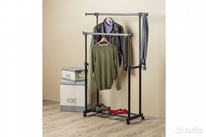 Напольная Вешалка для одежды(метал) с 2перекладины