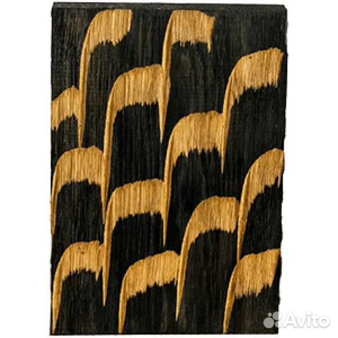 Доска для подачи прямоуг. б/ручки «Вода» темн. /светл. дуб