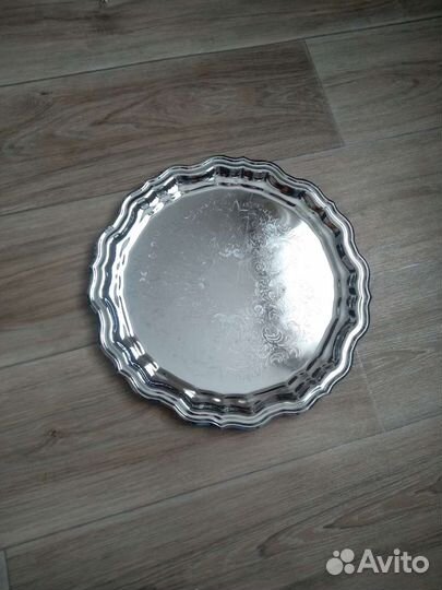Поднос блюдо мельхиор