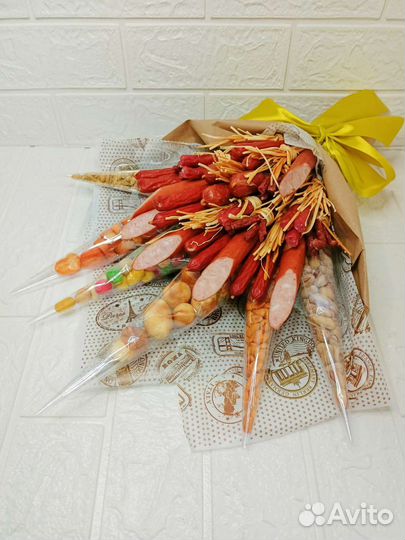 Мужские букеты раки морепродукты закуски