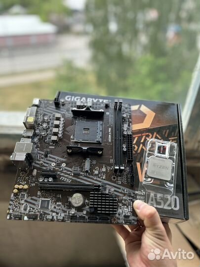 Материнская плата am4 с процессором ryzen 5 2600x