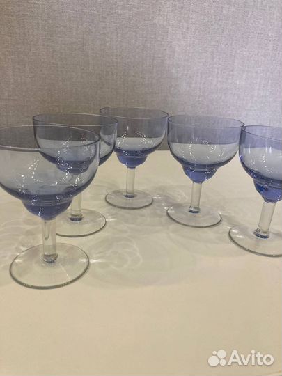Рюмки, цветное стекло 5 шт