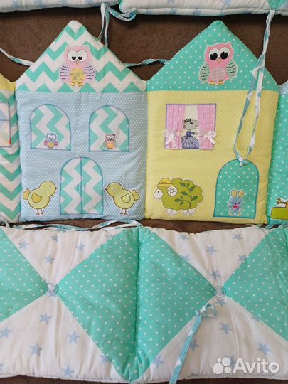 Бортики в детскую кроватку Лапуляндия