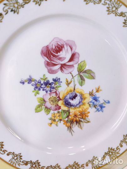 Чайное трио Мейсенский букет SEP ГДР винтаж