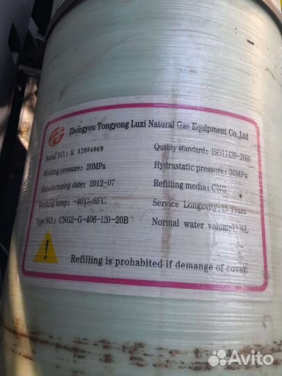 Газовый баллон метан