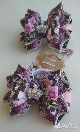 Бантики для волос ручной работы