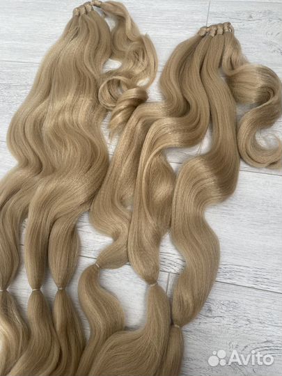 Канекалон,хвост накладной на резинке блонд,шиньон