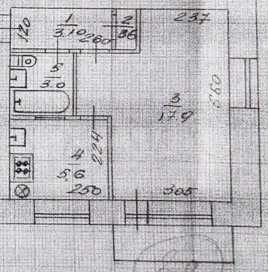 1-к. квартира, 30,2 м², 4/4 эт.