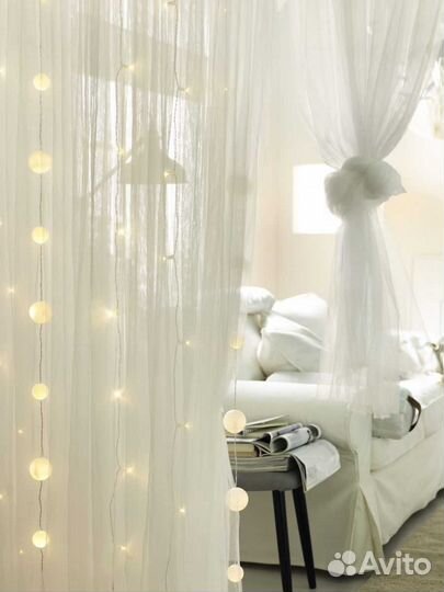 Тюль комплект (2 шт.) IKEA новый