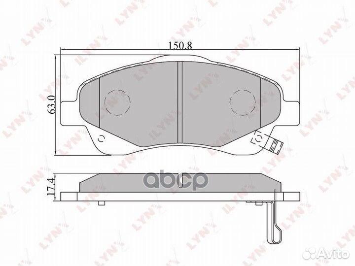 Колодки тормозные дисковые перед BD7548 LYN