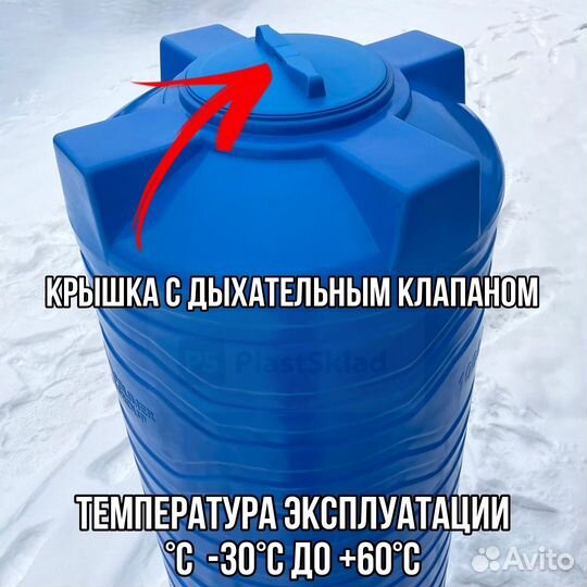 Емкость N 1000 литров узкая