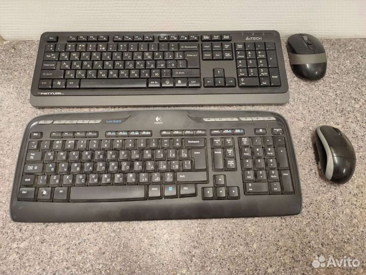 Компьютерные клавиатура и мышь. Наборы два в одном