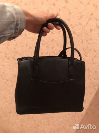 Сумка черная/фурнитура серебро