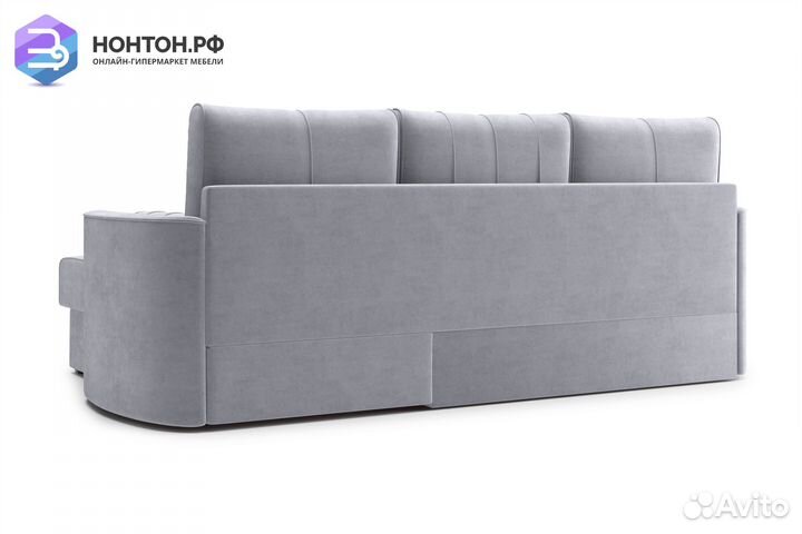 Диван угловой дельфин Колибри серый