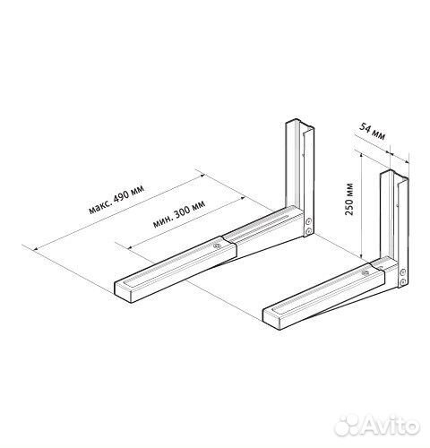 Кронштейн для свч печей trone C-3 белый