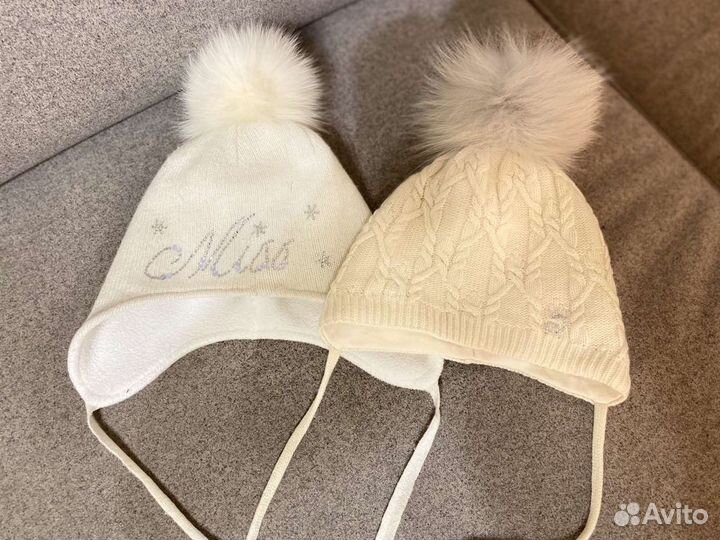 Шапочки на девочку 48 размер (2-3 г)
