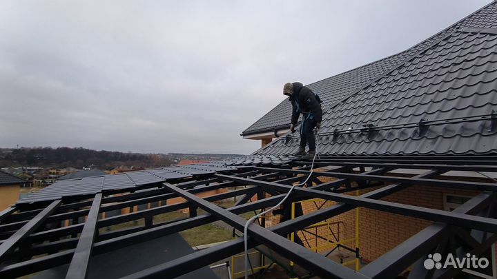 Навес, ворота, заборы, металлоконструкции