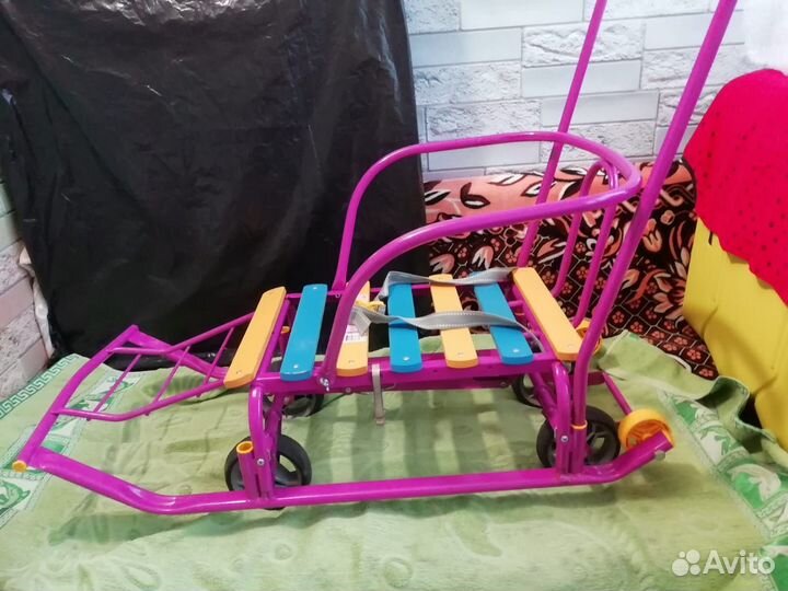 Детские санки коляска
