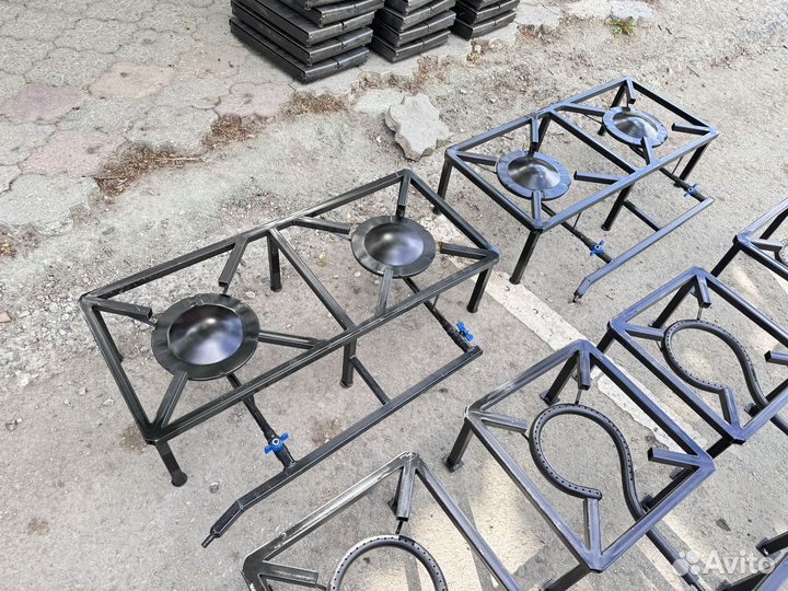 Газовая печь (горелка) под казан двойная