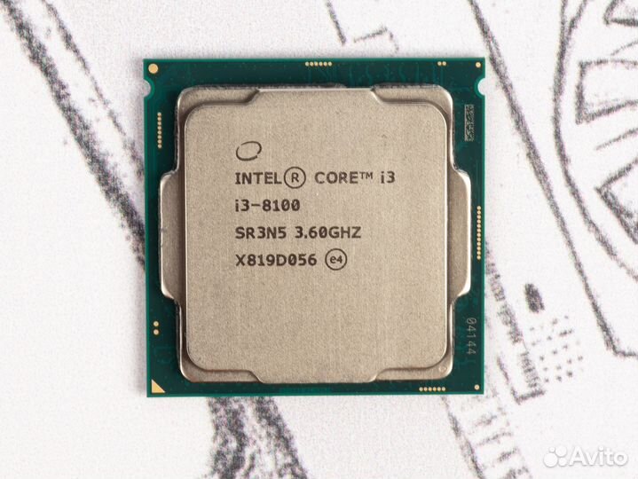Процессоры Intel Core I3 8100