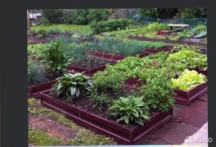 Грядка оцинкованная 1м х 4м х 22см