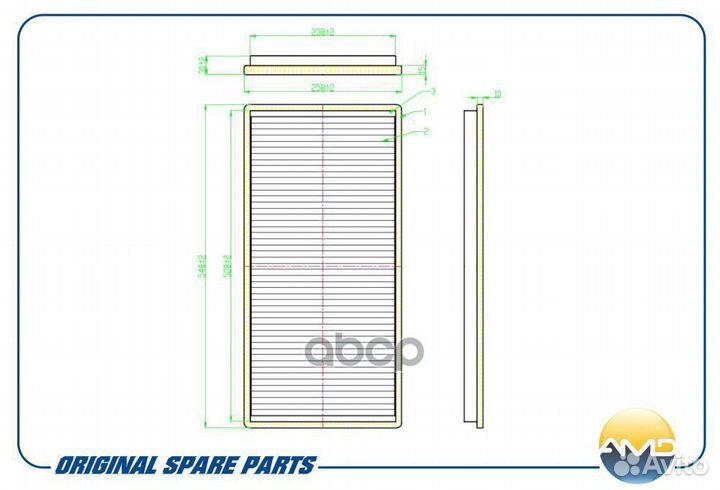 Фильтр салонный угольный amdfc831C AMD