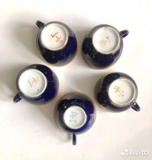 Чайная пара лфз, кобальт, СССР