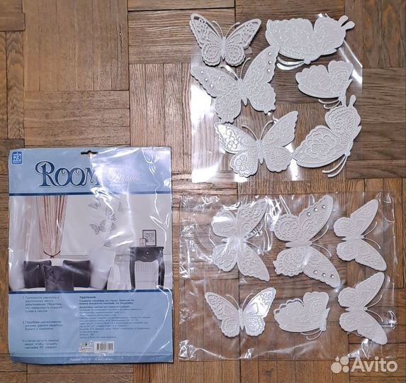 Декоративные 3D-бабочки для интерьера