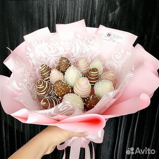 Клубничный букет, клубника в шоколаде