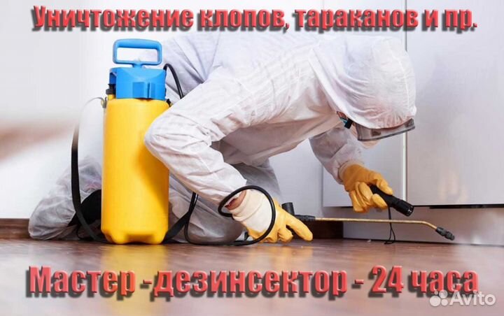 Мастер дезинсектор, за час избавит от насекомых