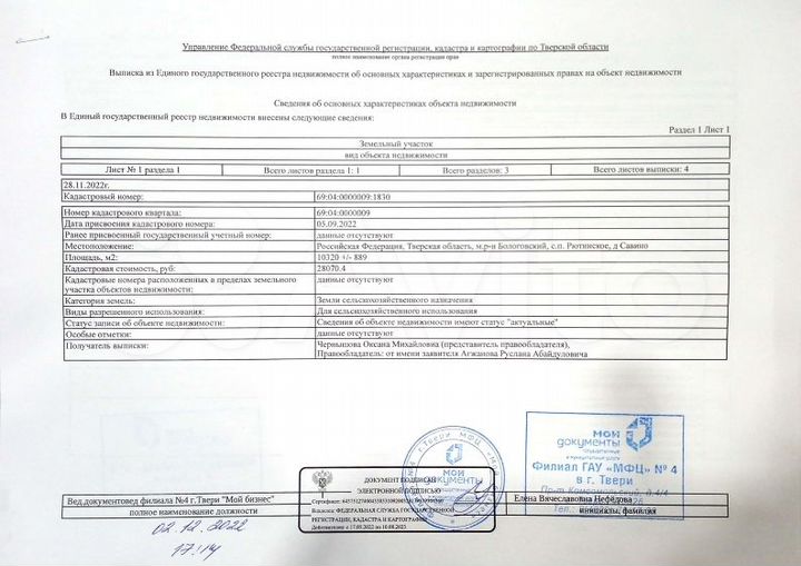 Участок 100 сот. (СНТ, ДНП)