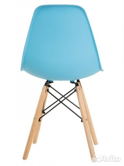 Стул в стиле eames DSW, голубой, 1 шт