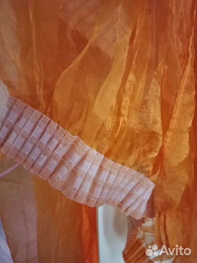 Тюль органза оранж 400280см.2 шт