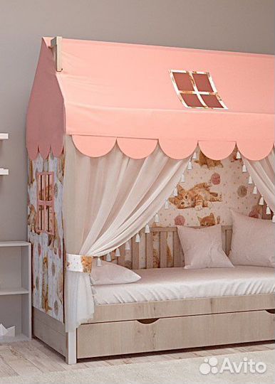 Балдахин на кровать домик