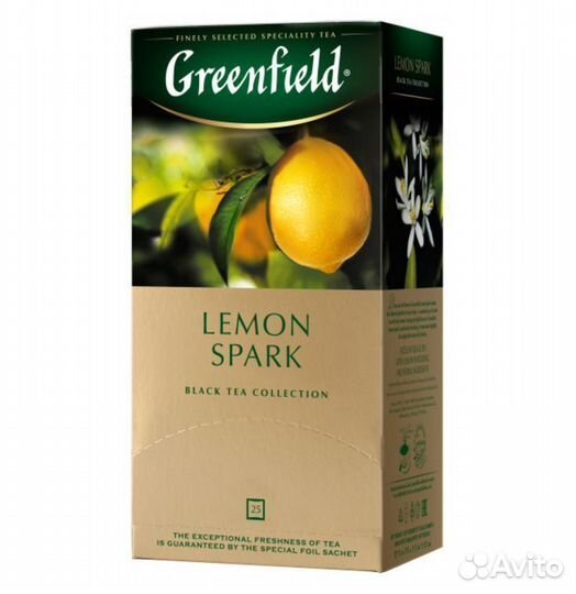 Опт - Чай Greenfield Lemon Spark Чёрный 25пакети