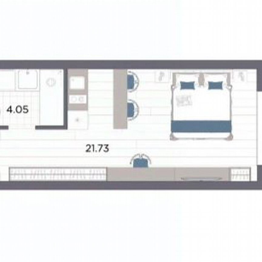 Апартаменты-студия, 25,8 м², 13/14 эт.