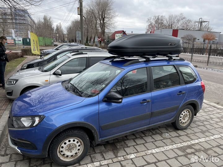 Автобокс Turino-1 410 литров черный на Kalina