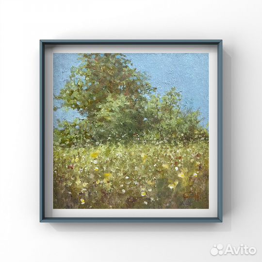 Картина этюд Пейзаж миниатюра три штуки по