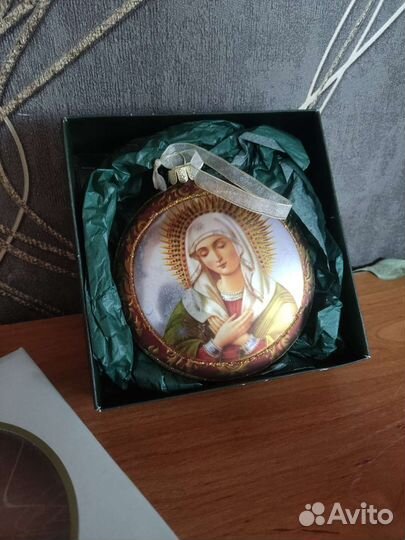 Елочный шар Икона Божьей Матери Умиление