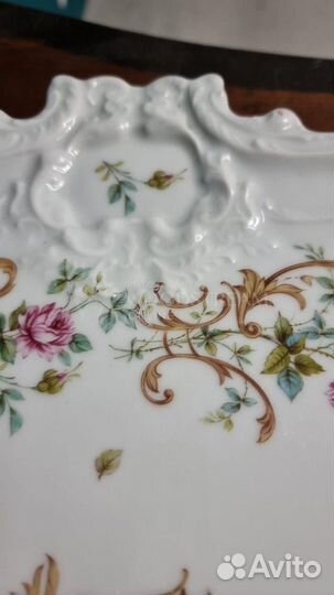 Тарелка сервировочная. Блюдо винтажное. Поднос