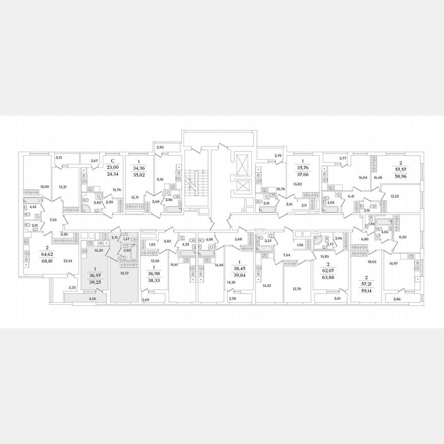 1-к. квартира, 39,3 м², 9/17 эт.