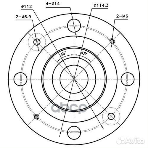 Ступица с подшипником mitsubishi carisma 98-06