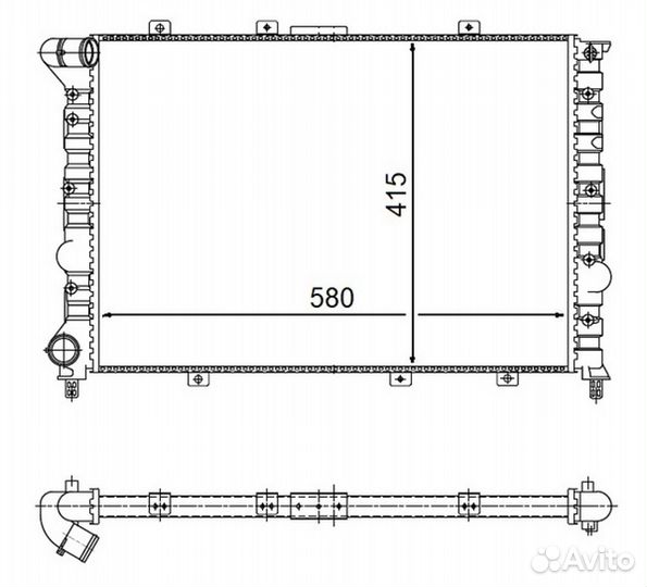 Радиатор системы охлаждения alfa romeo 156 1.8 97