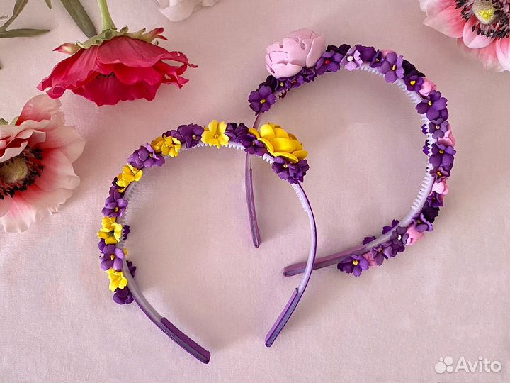Ободок для волос ручной работы