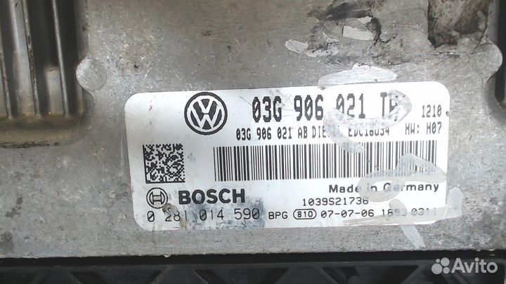 Блок управления двигателем Volkswagen Eos, 2007