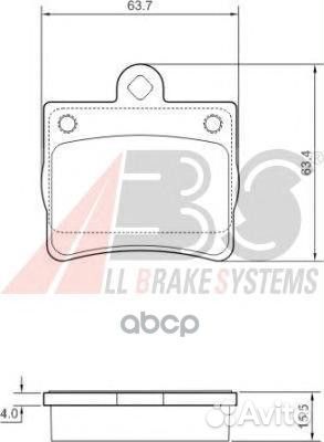 Колодки тормозные к-кт ABS 37006 Abs