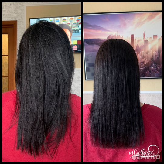 Кератиновое выпрямление волос