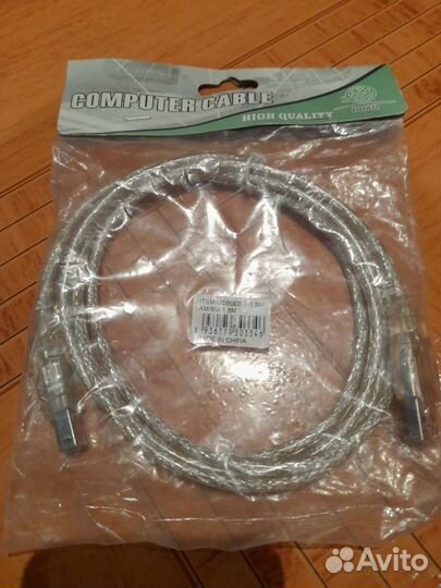 Кабель USB 2.0 A) B 1.8М USB002-T-1.8)